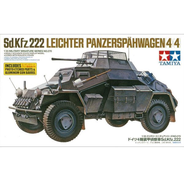  Sd.Kfz.222 Leichter Panzerspahwagen w/Photo Etched Part 1/35 - Tamiya 35270 