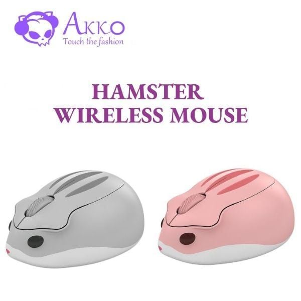Chuột máy tính không dây AKKO Hamster Plus Wireless điều khiển thoải mái kích thước nhỏ gọn hiệu suất cao chất lượng tốt