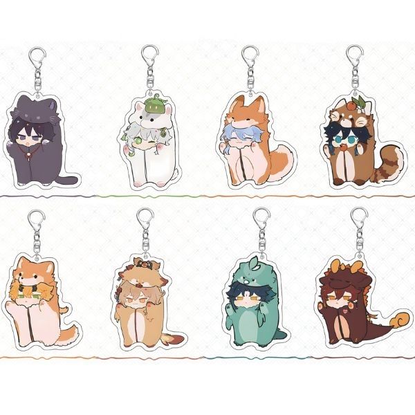 Móc khóa nhân vật Genshin Impact Pyjama Vol 2 món quà lý tưởng cho game thủ yêu thích anime