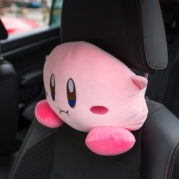  Gấu bông Gối tựa đầu ô tô hình Kirby 