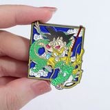  Huy hiệu pin cài áo 7 Viên Ngọc Rồng Goku & Rồng Thần 