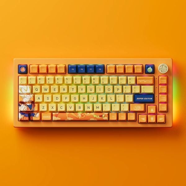  Bàn phím cơ AKKO 5075B Plus Dragon Ball Super – Goku - Multi-modes / RGB / Hotswap / Gasket mount / AKKO CS switch Crystal 