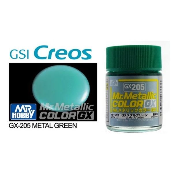  Sơn mô hình Lacquer Mr.Metallic Color GX205 - Metal Green 