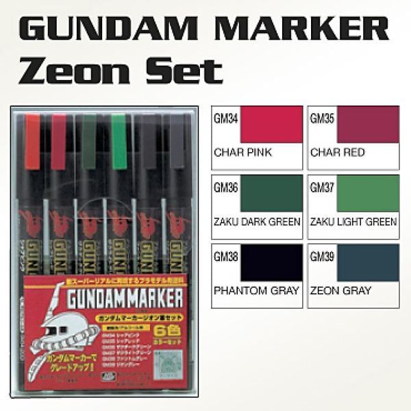  Gundam Marker Zeon Set GMS108 - Bút tô màu Gundam 