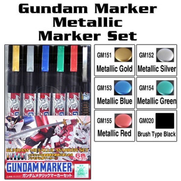  Gundam Metallic Marker Set 1 GMS121 - Bút tô màu Gundam 