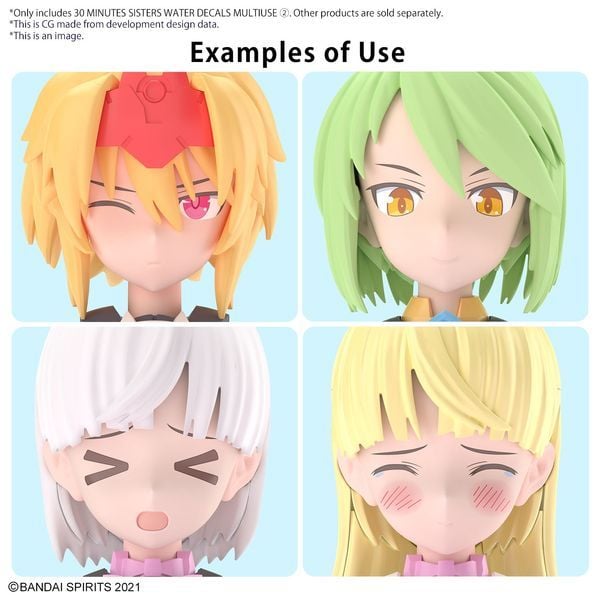 30 Minutes Sisters Water Decals Multiuse 2 30MS chính hãng Bandai