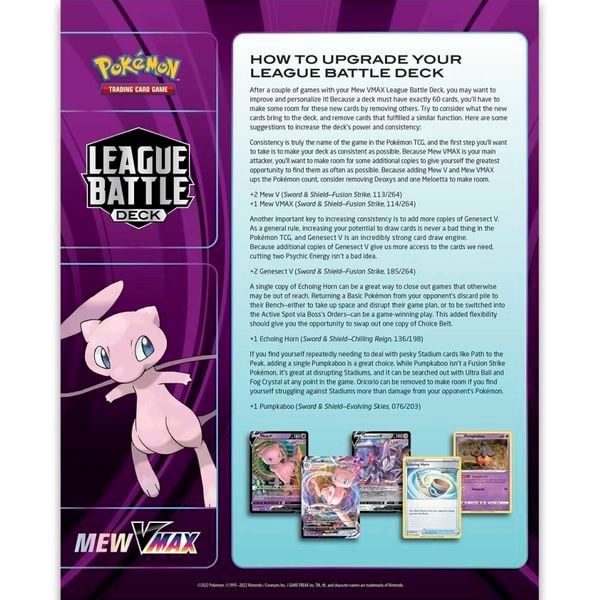 Bộ bài Pokemon TCG Mew VMAX League Battle Deck chính hãng