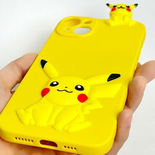  Ốp lưng silicon Pikachu 3D cho iPhone 14 Pro/Plus 