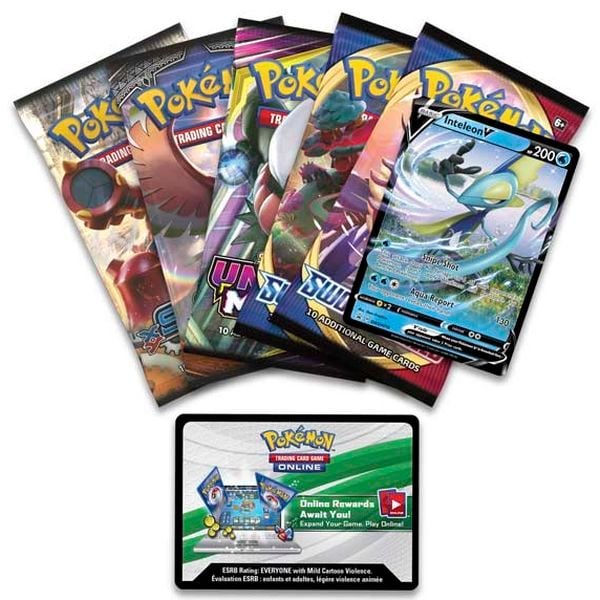 Thẻ bài Pokemon Galar Partners Tin - Inteleon V chính hãng