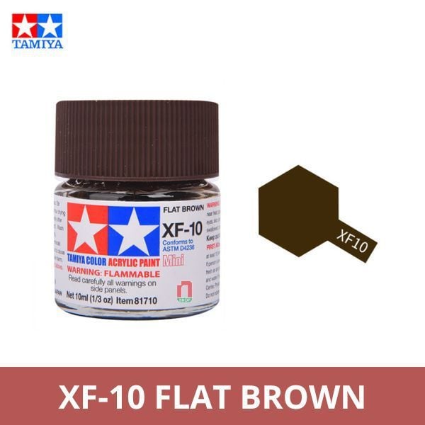  Sơn mô hình Tamiya Acrylic Mini XF-10 Flat Brown - 81710 