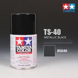  Sơn xịt mô hình Tamiya 85040 TS-40 Metallic Black 