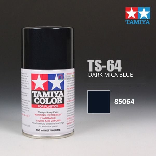 Sơn xịt mô hình Tamiya 85064 TS-64 Dark Mica Blue 