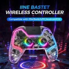 Tay Cầm Game IINE Bastet Wireless Transparent Controller Cho PS4 Switch PC iOS Android L977