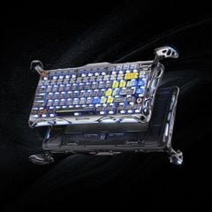 Bàn phím cơ GravaStar Mercury K1 Pro 75% Wireless Mechanical Gaming Keyboard Interstellar Silver