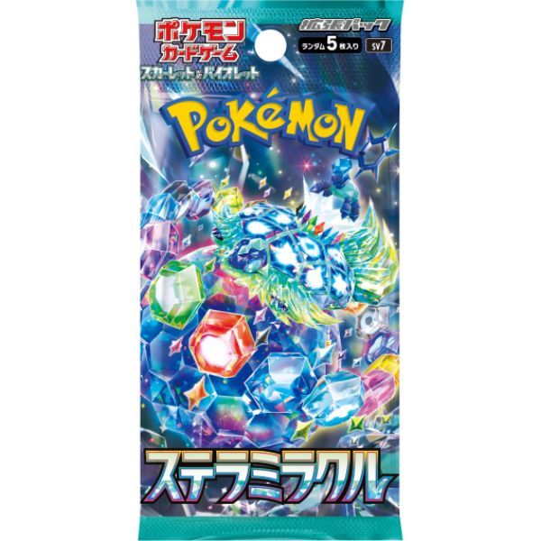 Pokemon TCG SV7 Stella Miracle Booster Pack tiếng Nhật chứa thẻ bài hiếm và thiết kế đẹp mắt cực hấp dẫn