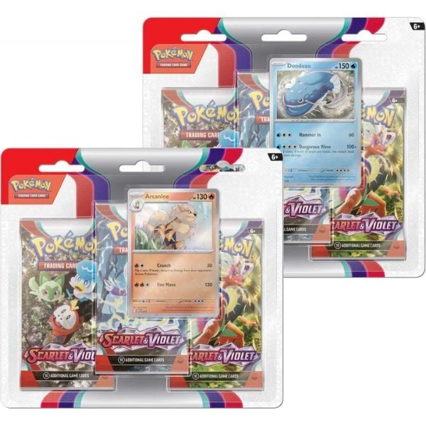 Thẻ bài Pokemon TCG SV01 Scarlet & Violet 3 Pack Blister mang lại cơ hội sở hữu các thẻ bài hiếm có và đẹp mắt