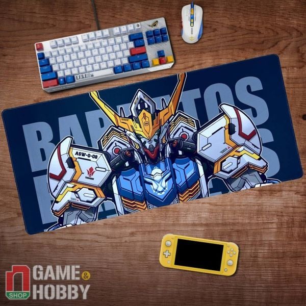 Tấm lót chuột gaming anime ASW-G-08 Gundam Barbatos Grey cỡ lớn TPHCM