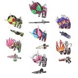  Móc khóa acrylic Kamen Rider kèm vũ khí 