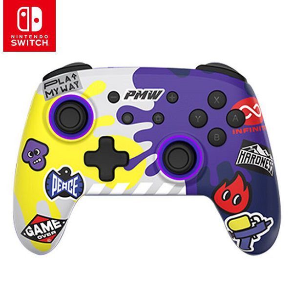 Tay cầm Splatoon không dây màu tím cho Nintendo Switch IINE PWN - L695