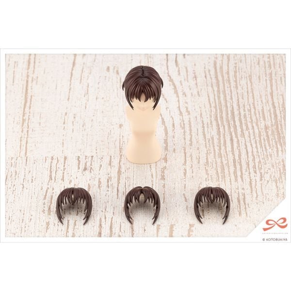 Phụ kiện bộ tóc giả After School Short Wig Type A White & Chocolate Brown JK012 chính hãng Kotobukiya bổ sung mô hình trang trí trưng bày