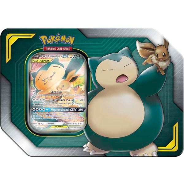  PT43 - Thẻ bài Pokemon Eevee & Snorlax-GX TAG TEAM Tin 