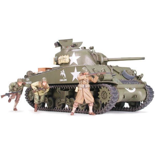 US Medium Tank M4A3 Sherman 75mm Gun Late Production 1/35 - Mô hình Tamiya 35250 chính hãng
