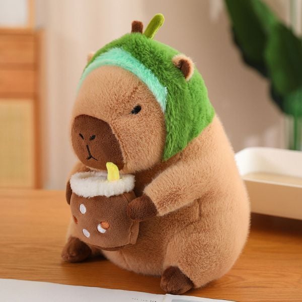 Thú bông chuột lang nước Capybara cosplay thỏ đáng yêu