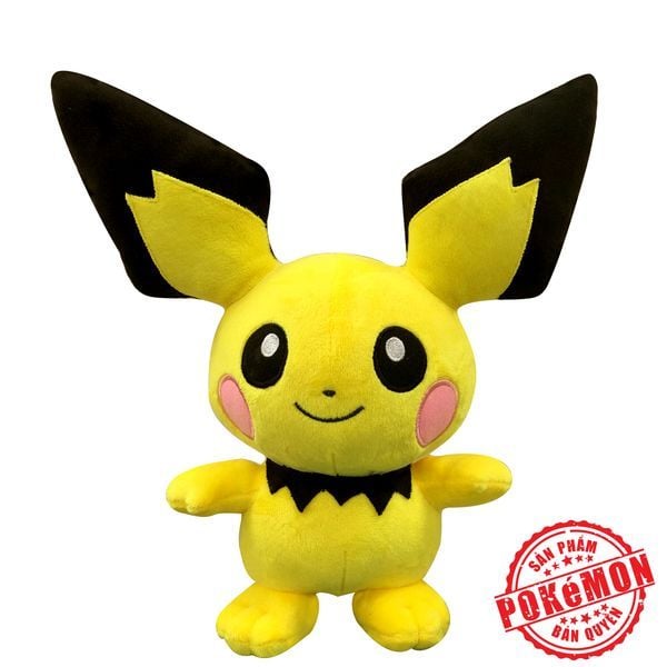 Thú bông Pokemon Pichu 28cm - Đồ chơi Pokemon chính hãng siêu đẹp