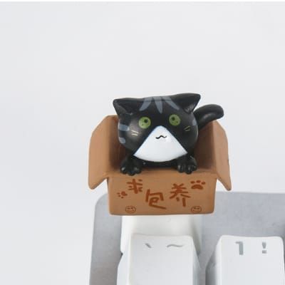  Keycap Mèo trong thùng giấy cho phím cơ 