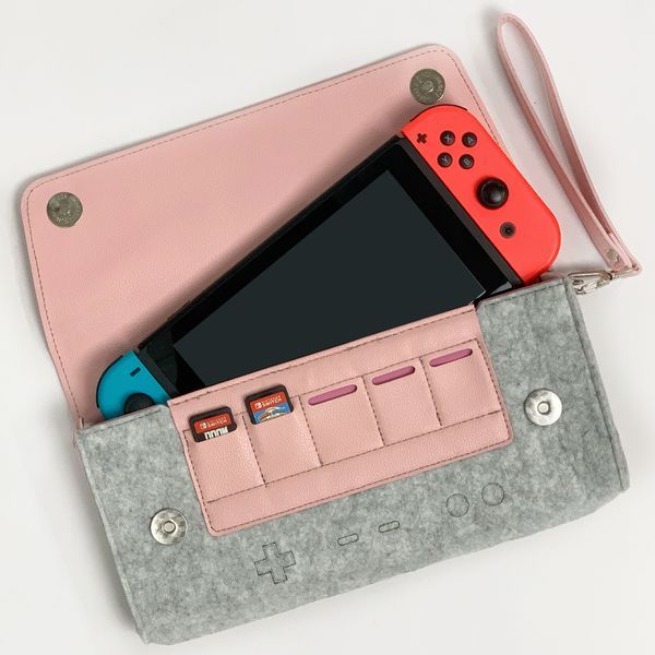  Túi đựng Nintendo Switch Coral Color hồng xám 