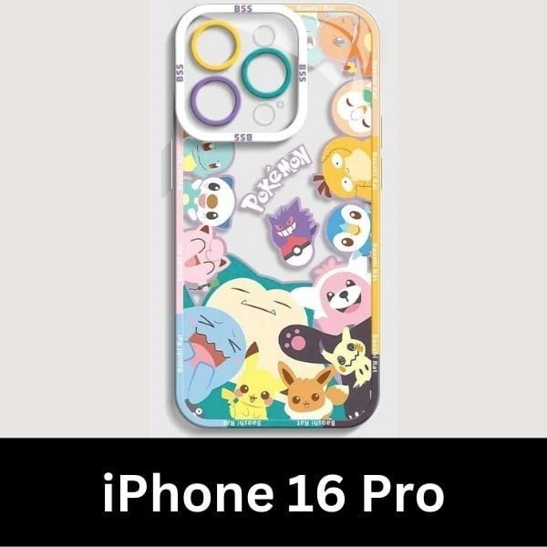  Ốp Điện Thoại iPhone 16 Pro/Pro Max Pokemon Bạn Hữu Đáng Yêu 