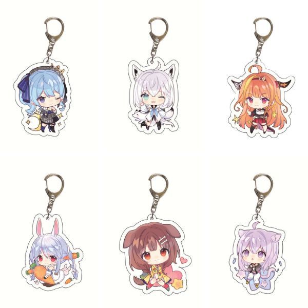 Móc khóa nhựa acrylic VTuber Hololive Production phụ kiện nhỏ gọn, đáng yêu dành cho fan anime