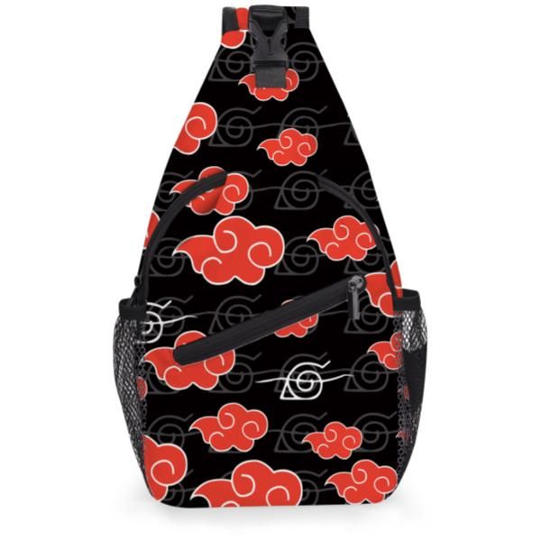  Túi đeo chéo Naruto Akatsuki đỏ đen cao cấp 