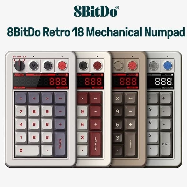 Máy tính 8BitDo Retro 18 Mechanical Numpad kiêm bàn phím số – nShop ...