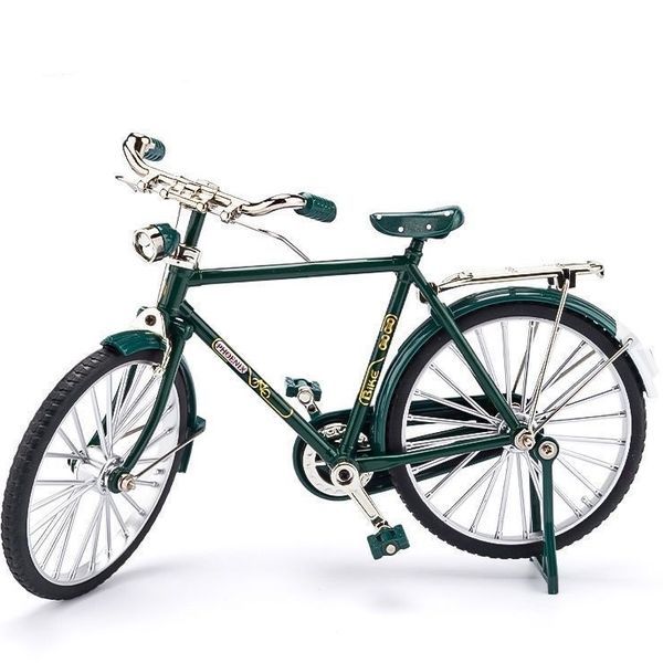 Mô hình lắp ráp xe đạp Phượng Hoàng 28 Vintage màu xanh khung kim loại chạy được