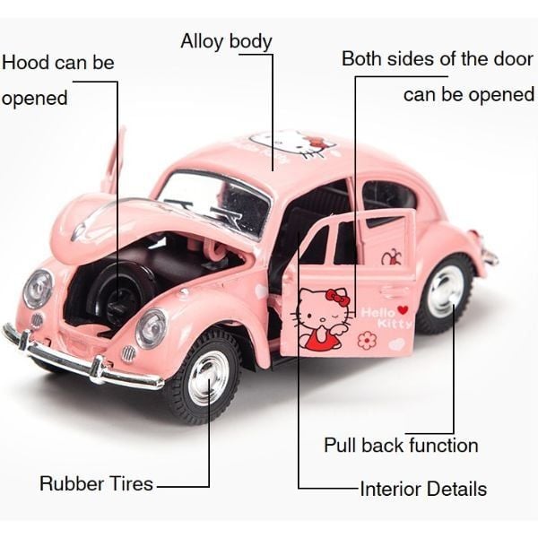  Mô hình xe trang trí nhân vật kim loại 1/32 