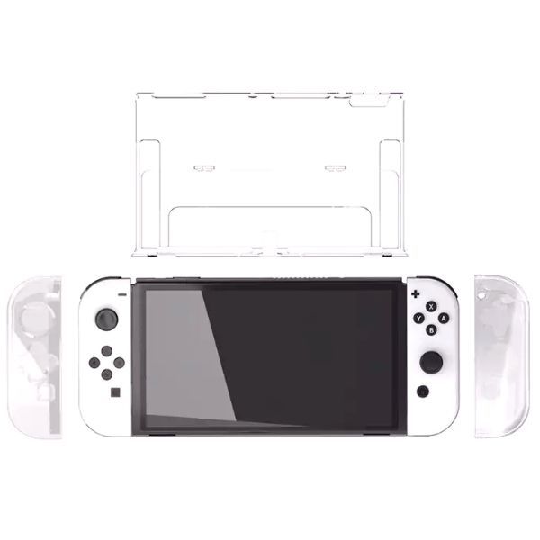 Ốp thân máy trong suốt cho Switch OLED kèm case Joy-con clear