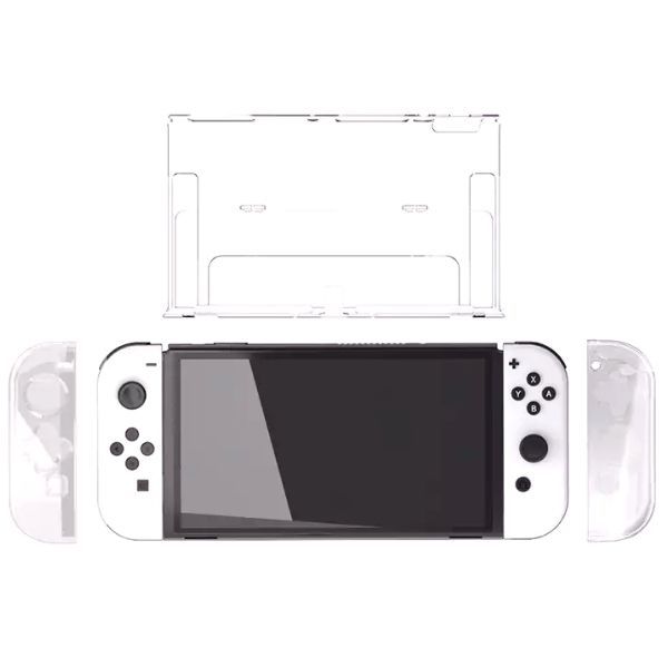  Ốp thân máy IINE trong suốt cho Switch OLED kèm Case Joy-con 