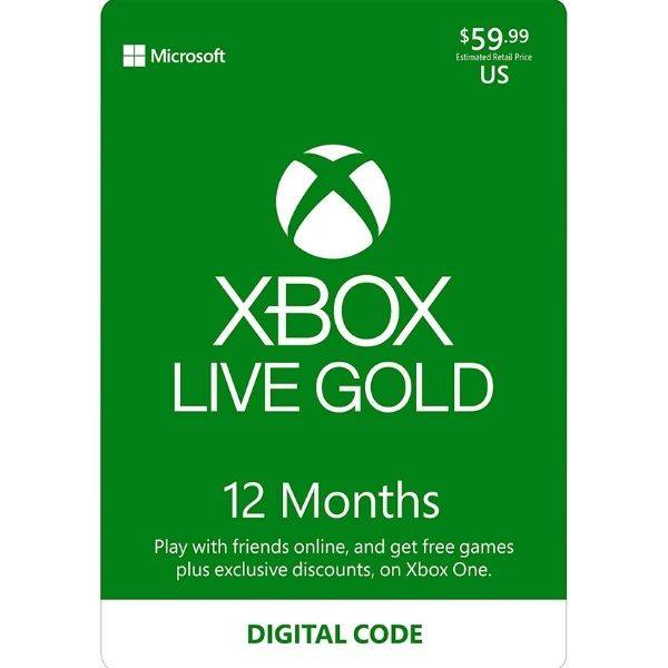Xbox Live Gold 12 Month Membership Digital Code Game & Hobby