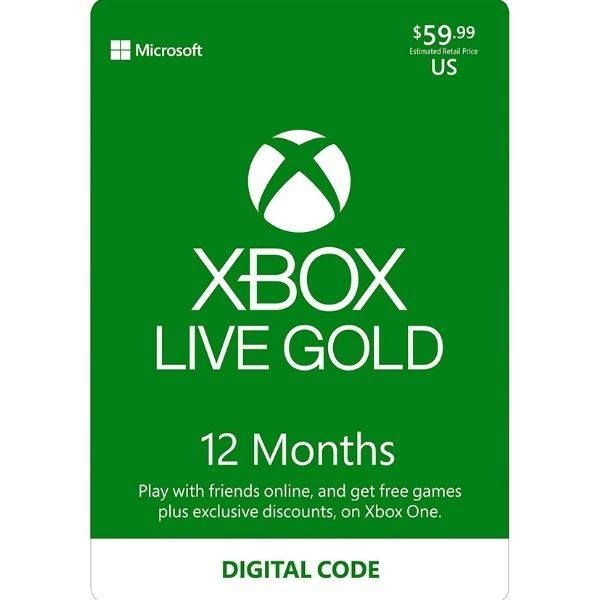  Xbox Live Gold 12 Month Membership Digital Code 