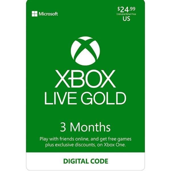  Xbox Live Gold 3 Month Membership Digital Code 