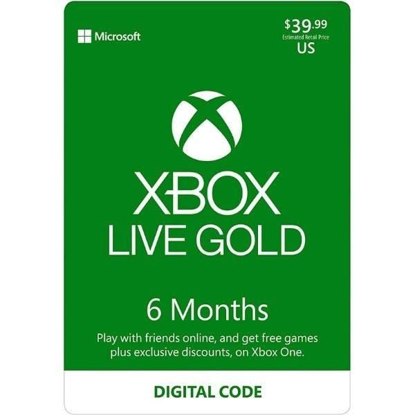 thẻ Xbox Live Gold 6 Month Membership Digital Code giá rẻ