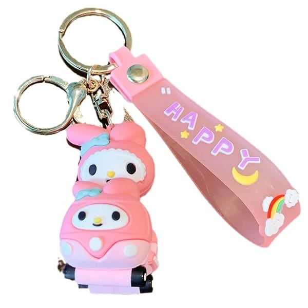  Móc khóa figure nhân vật Sanrio lái xe 