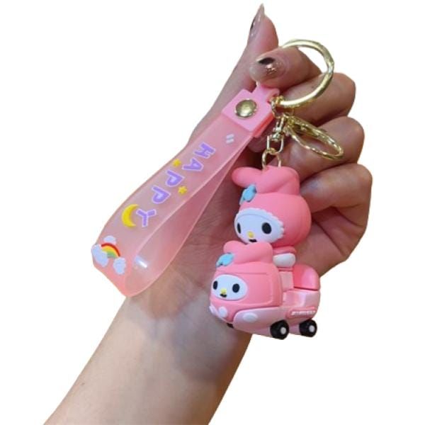  Móc khóa figure nhân vật Sanrio lái xe 