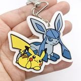  Móc khóa silicon Pokemon Pikachu & Glaceon 