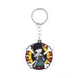  Móc khóa kim loại One Piece xoay tròn 