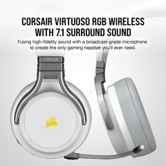 Tai nghe Corsair Virtuoso RGB White  (CA-9011186-AP)