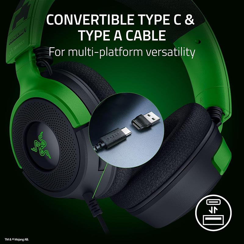 Tai Nghe Gaming Razer Kraken V4 X Minecraft Edition (RZ04-05180200-R3M1)
