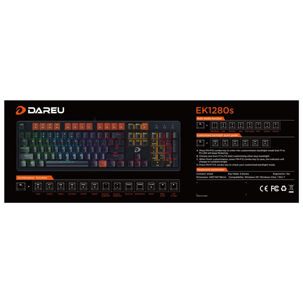 Bàn phím Gaming DAREU EK1280s