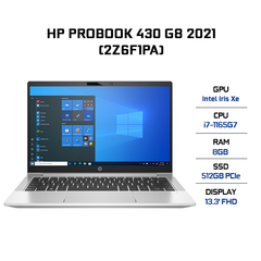 Laptop HP ProBook 430 G8 (2Z6F1PA) (i7-1165G7 | 8GB | 512GB | Intel Iris Xe Graphics | 13.3' FHD | DOS)